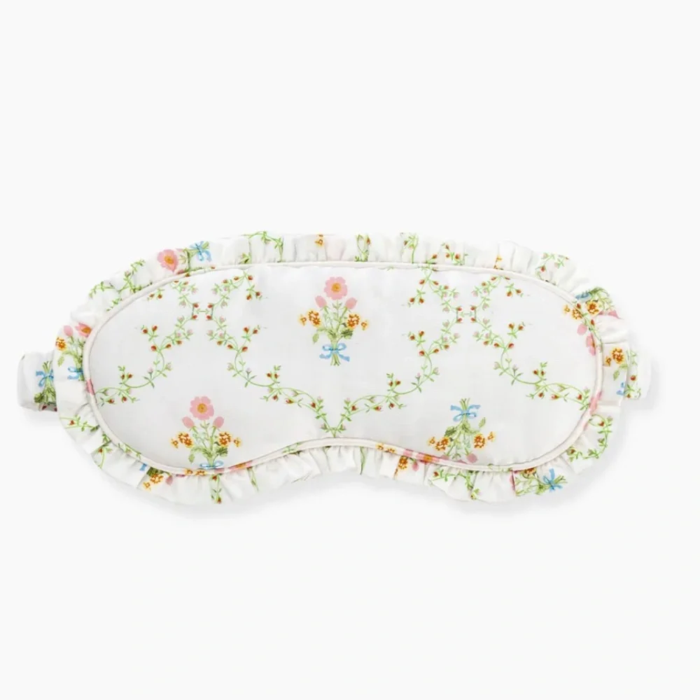 Hill House Ruffle Silk Eye Mask - Picture 2 of 7